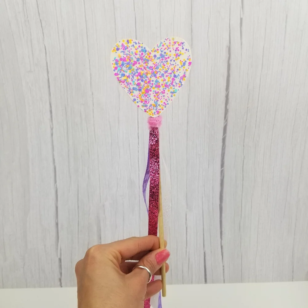 Handmade white glitter